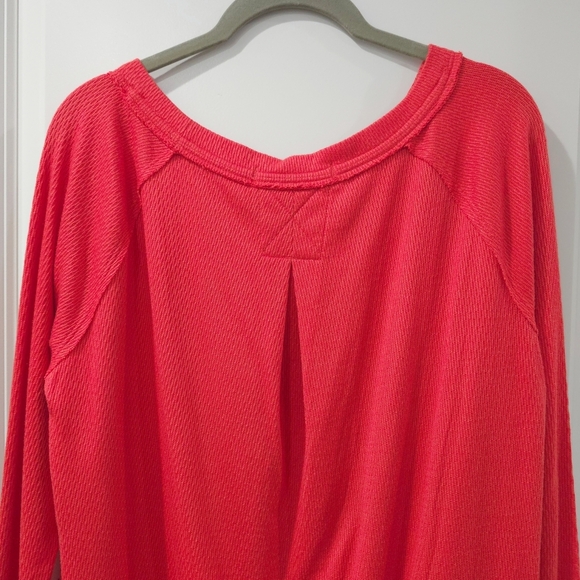 FREE PEOPLE Women's Red HEATWAVE Long Sleeve Tunic Top, Nwt, Size Xsmall - Picture 12 of 16